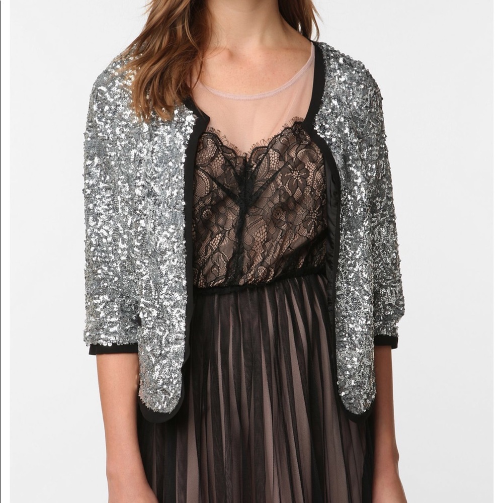 Sequin Silver Jacket - image 4